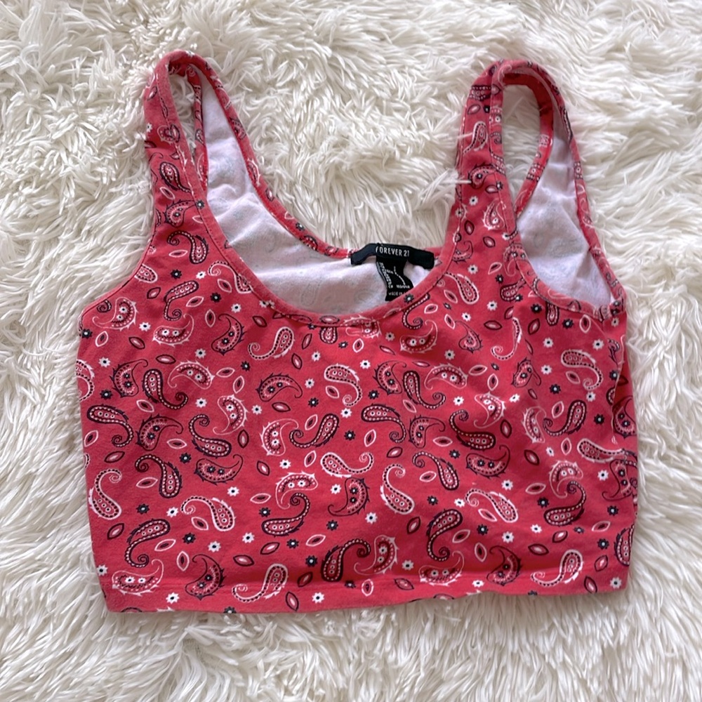 Multicolor Cropped tink top